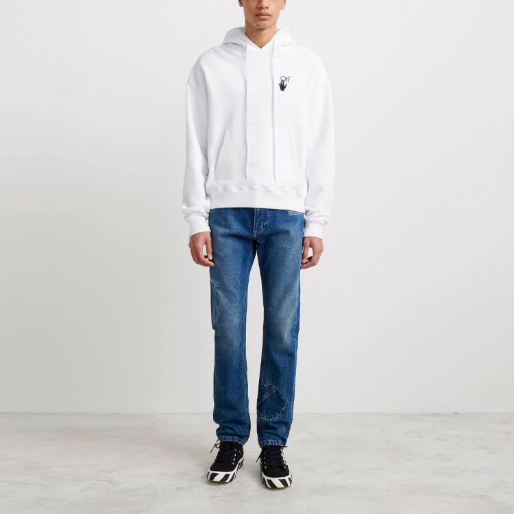 OFF-WHITE Degradé Arrows Oversized Hoodie White OMBB037F21FLE0050184 圖 3
