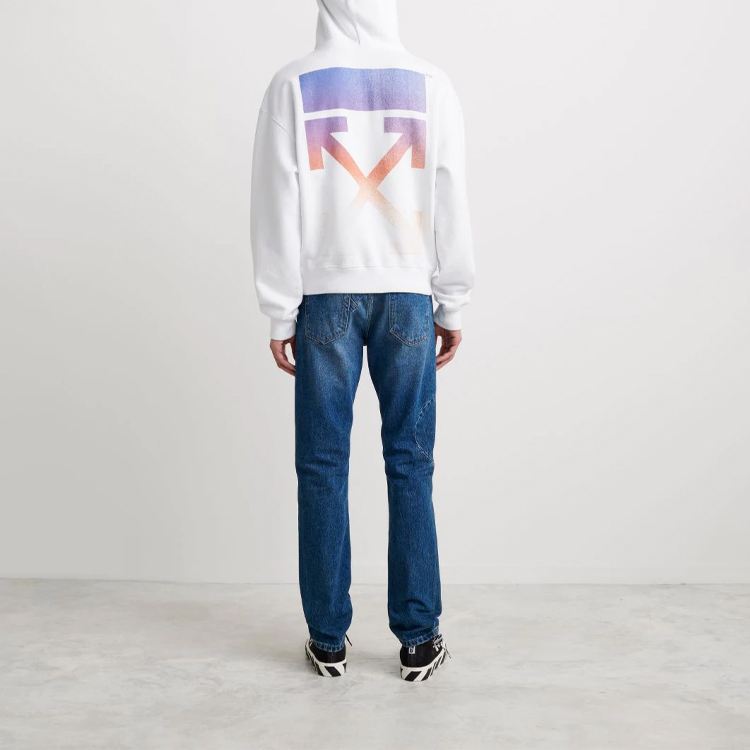 OFF-WHITE Degradé Arrows Oversized Hoodie White OMBB037F21FLE0050184 圖 4