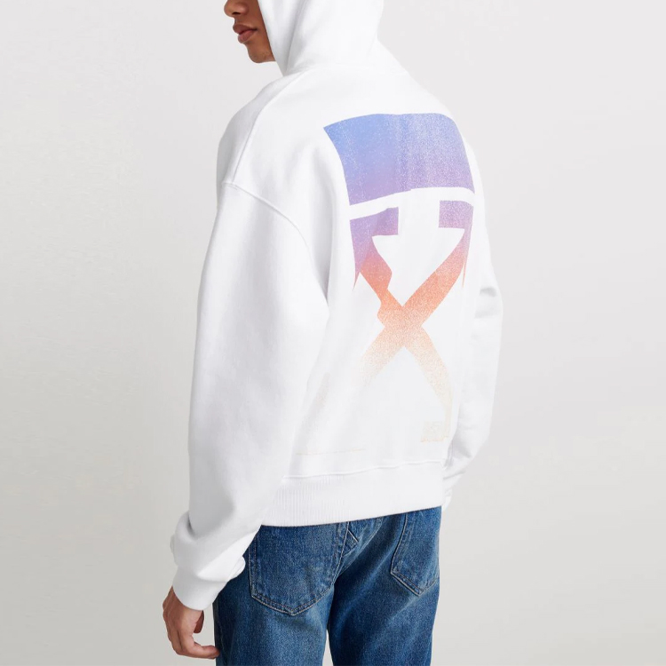 OFF-WHITE Degradé Arrows Oversized Hoodie White OMBB037F21FLE0050184 圖 6