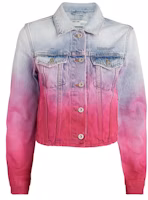 Off-White Degrade Cropped Denim Jacket Bleach/Fuchsia Off-White Degrade Cropped Denim Jacket Bleach/Fuchsia