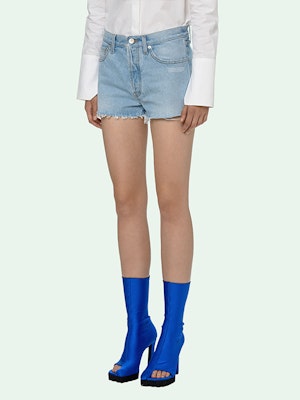 Off-White Denim Shorts 'Light Blue' Purchase Off-White Denim Shorts 'Light Blue'