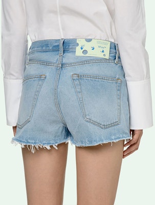 Off-White Denim Shorts 'Light Blue' Cheap Off-White Denim Shorts 'Light Blue'