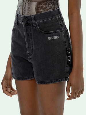 Off-White Denim Shorts (SS21) 'Dark Grey' Sizing Off-White Denim Shorts (SS21) 'Dark Grey'