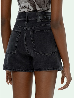 Off-White Denim Shorts (SS21) 'Dark Grey' Cheap Off-White Denim Shorts (SS21) 'Dark Grey'
