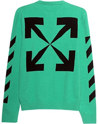 Off-White Diag Arrows Knit Sweater Mint Green/Black Order Off-White Diag Arrows Knit Sweater Mint Green/Black