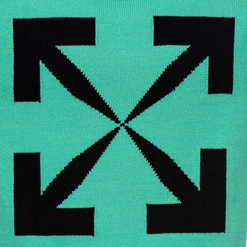 Off-White Diag Arrows Knit Sweater Mint Green/Black 圖 3