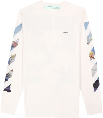 Off-White Diag Flechas Camiseta Larga Blanca/Multicolor Buy Off-White Diag Flechas Camiseta Larga Blanca/Multicolor