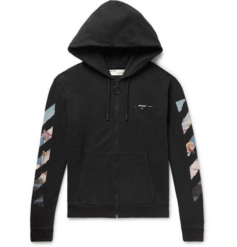 Off-White Diag Arrows Zip Up Hoodie Black/Multicolor