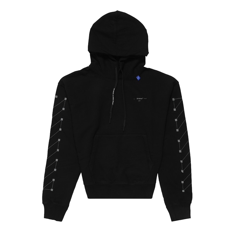 Off-White Diag Backbone Hoodie Black/SIlver
