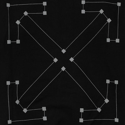 Sudadera con Capucha Off-White Diag Backbone Negro/Plata Lookbook Sudadera con Capucha Off-White Diag Backbone Negro/Plata