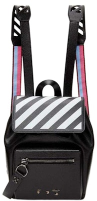 OFF-WHITE Diag Backpack Black/White with Red/Blue Strap Buy OFF-WHITE Diag Backpack Black/White with Red/Blue Strap