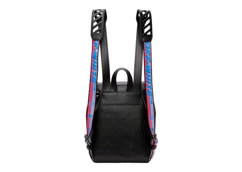 Order Mochila OFF-WHITE Diag Negra/Blanca con Correa Roja/Azul.