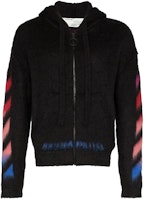 Off-White Diag Brushed Zipped Hoodie Black/Multicolor Off-White Diag Brushed Zipped Hoodie Black/Multicolor
