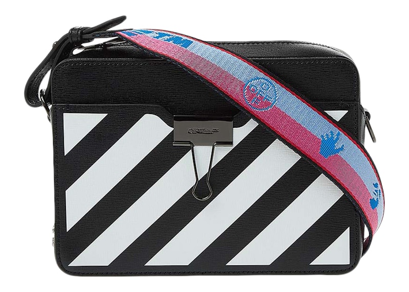 Buy Bolso Cámara OFF-WHITE Negro/Blanco con Correa Roja/Azul