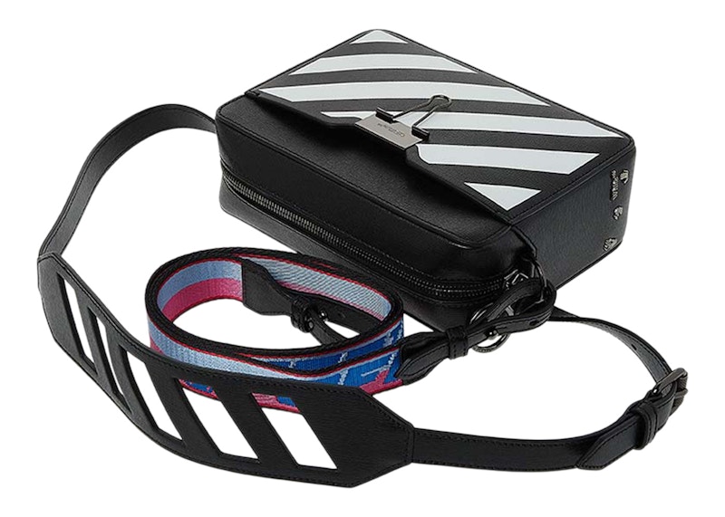 Order Bolso Cámara OFF-WHITE Negro/Blanco con Correa Roja/Azul
