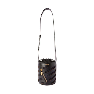 Off-White Diag Cut-Out Bucket Bag Black