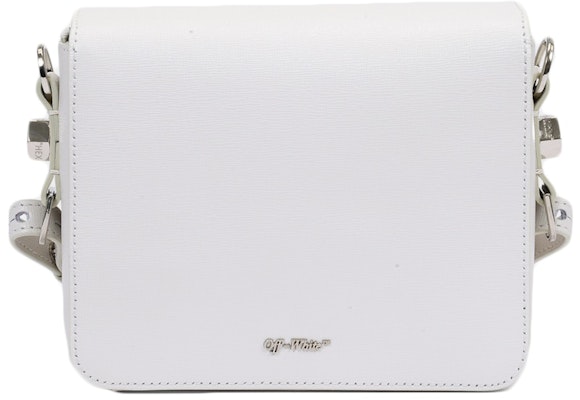 OFF-WHITE Diag Flap Bag Leather White Order OFF-WHITE Diag Flap Bag Leather White