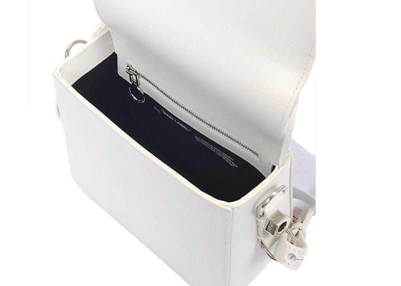 Lookbook Bolso OFF-WHITE Diag Flap de Cuero Blanco