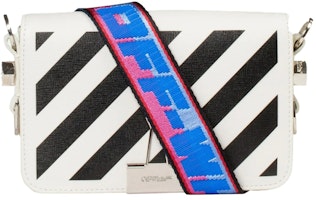 OFF-WHITE Diag Flap Bag Mini SS21 White/Black OFF-WHITE Diag Flap Bag Mini SS21 White/Black