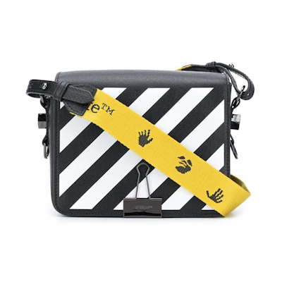 OFF-WHITE Diag FW20 Binder Clip Bag Mini Black/White