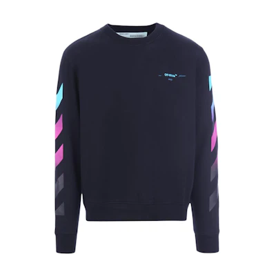 Off-White Diag Gradient Crewneck Sweatshirt Black/Multicolor