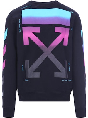 Off-White Diag Gradient Crewneck Sweatshirt Black/Multicolor Order Off-White Diag Gradient Crewneck Sweatshirt Black/Multicolor