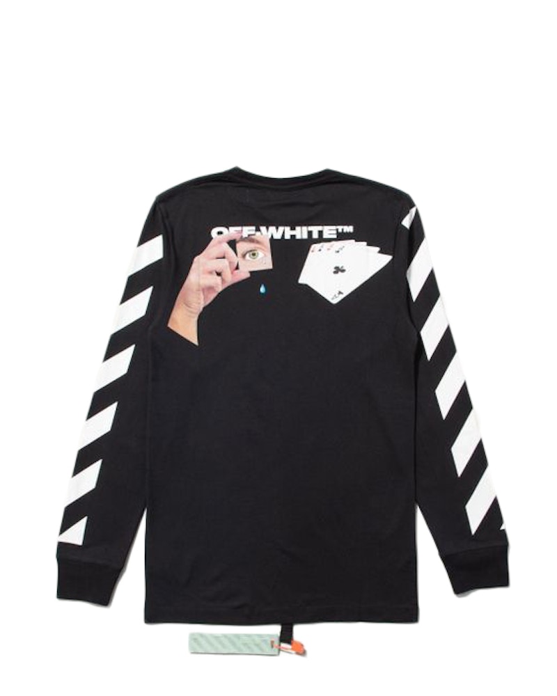 Buy Off-White Kaos Lengan Panjang Hitam/Multicolor Serbaguna Diag Tangan