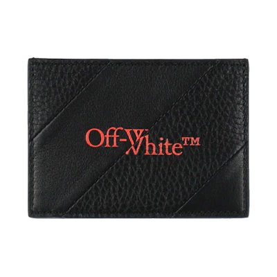 OFF-WHITE Diag Intarsia Card Case Black/Orange