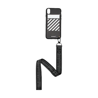 Off-White Diag iPhone X Case Black/White