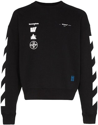 Off-White Diag Mariana De Silva Sweatshirt Black/Multicolor Buy Off-White Diag Mariana De Silva Sweatshirt Black/Multicolor