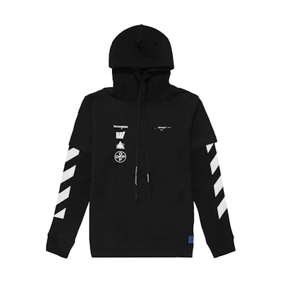 Off-White Diag Mariana Hooded T-Shirt Black/Multicolor