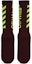 Buy Off-White Diag Mid Socks Bordeaux/Fluo Yellow