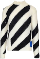 Off-White Diag Mohair Sweater Black/White Off-White Diag Mohair Sweater Black/White