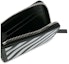 Lookbook Off-White Diag Print (4 Card Slot) Zip Wallet Black/White