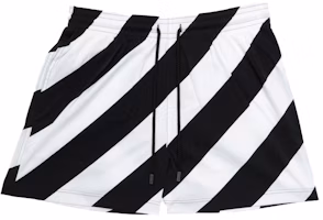 Off-White Diag Print Swim Shorts Black/White Off-White Diag Print Swim Shorts Black/White