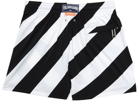 Off-White Diag Print Swim Shorts Black/White Order Off-White Diag Print Swim Shorts Black/White