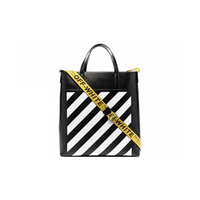 Off-White Diag Print Tote Bag Black