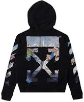 OFF-WHITE 对角线印花拉链连帽衫 黑色/多色 Order OFF-WHITE 对角线印花拉链连帽衫 黑色/多色