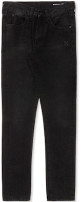 Off-White Diag Slim Fit Denim Jeans Jeans Black/White Order Off-White Diag Slim Fit Denim Jeans Jeans Black/White