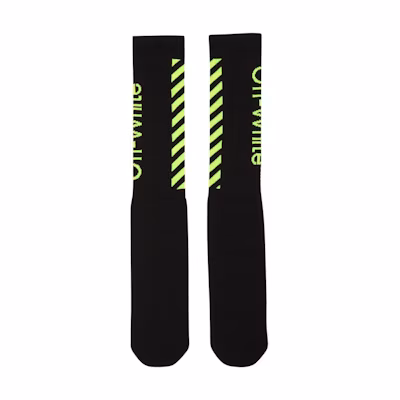Off-White Diag Socks (SS19) Black/Yellow