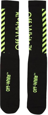 Off-White Diag Socks Black/Green Buy Off-White Diag Socks Black/Green