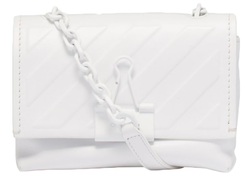 OFF-WHITE Diag Soft Bag Small White