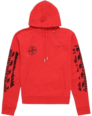 Off-White Diag Stencil Hoodie Red/Black Buy Off-White Diag Stencil Hoodie Red/Black