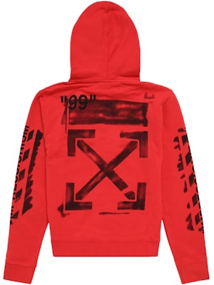 Off-White Diag Stencil Hoodie Red/Black Order Off-White Diag Stencil Hoodie Red/Black