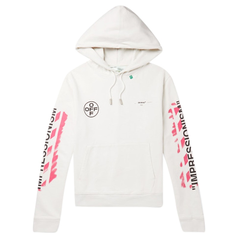 Off-White Diag Stencil Hoodie White/Red/Black