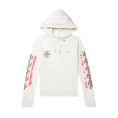 Off-White Diag Stencil Hoodie White/Red/Black