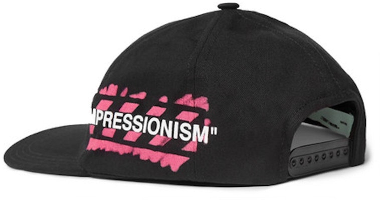 Off-White Diag Stencil Print Baseball Hat Black/Pink Order Off-White Diag Stencil Print Baseball Hat Black/Pink