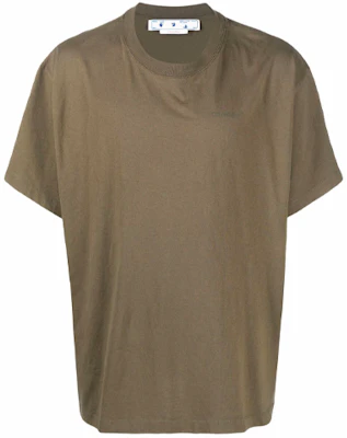 OFF-WHITE Diag Tab Crewneck T-Shirt Hijau Zaitun OMAA038S22JER0025656 Order OFF-WHITE Diag Tab Crewneck T-Shirt Hijau Zaitun OMAA038S22JER0025656