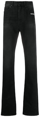 Off-White Diag Tapered Relaxed Fit Denim Jeans Black/White Buy Off-White Diag Tapered Relaxed Fit Denim Jeans Black/White