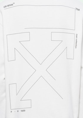 Off-White Diag Unfinished Hoodie White/Silver Lookbook Off-White Diag Unfinished Hoodie White/Silver